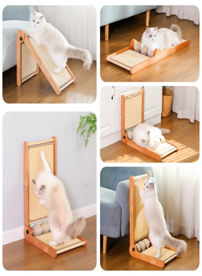 OceanWings Cat Scratcher, 23.6 Inch L Shape Foldable Cat Scratching Post Pads Wall and Couch Mounted, Easy Install Cat Scratching Woodboard Toy for Indoor Cats, Large Size - Image 5
